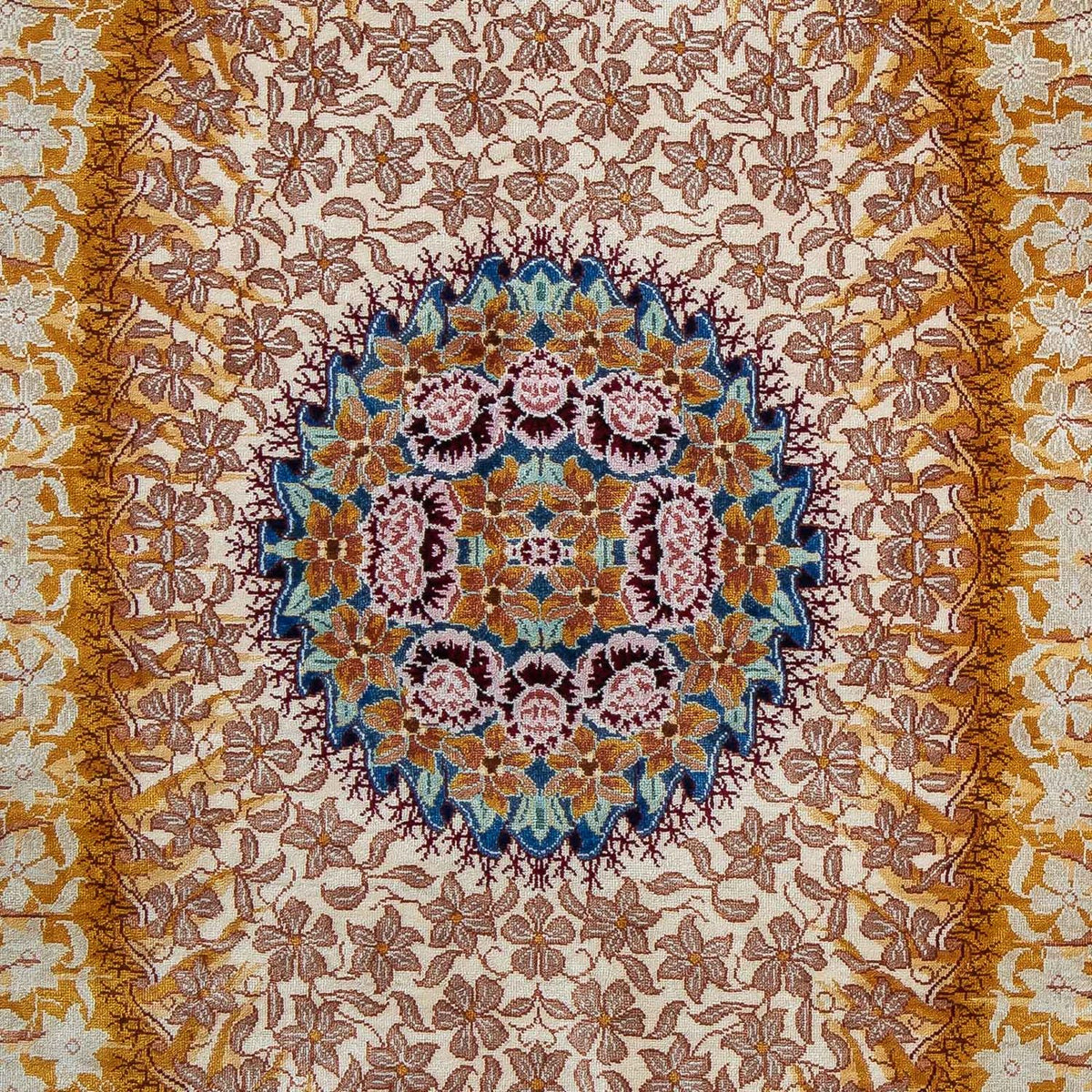 Seidenteppich - Ghom Seide - Premium 93 x 60 cm Fußmatte