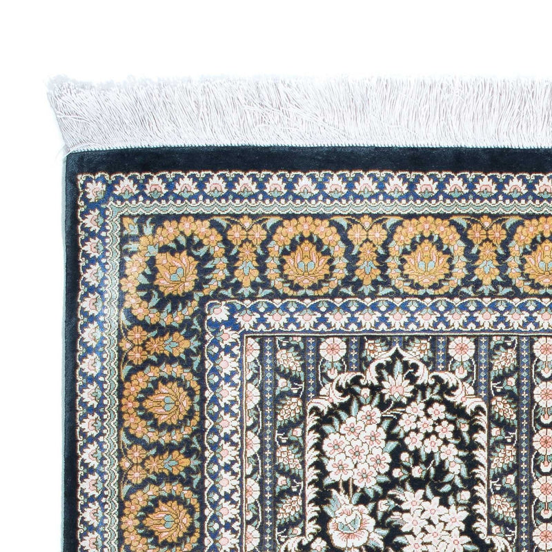 Perserteppich - Ghom 118 x 80 cm - dunkelblau