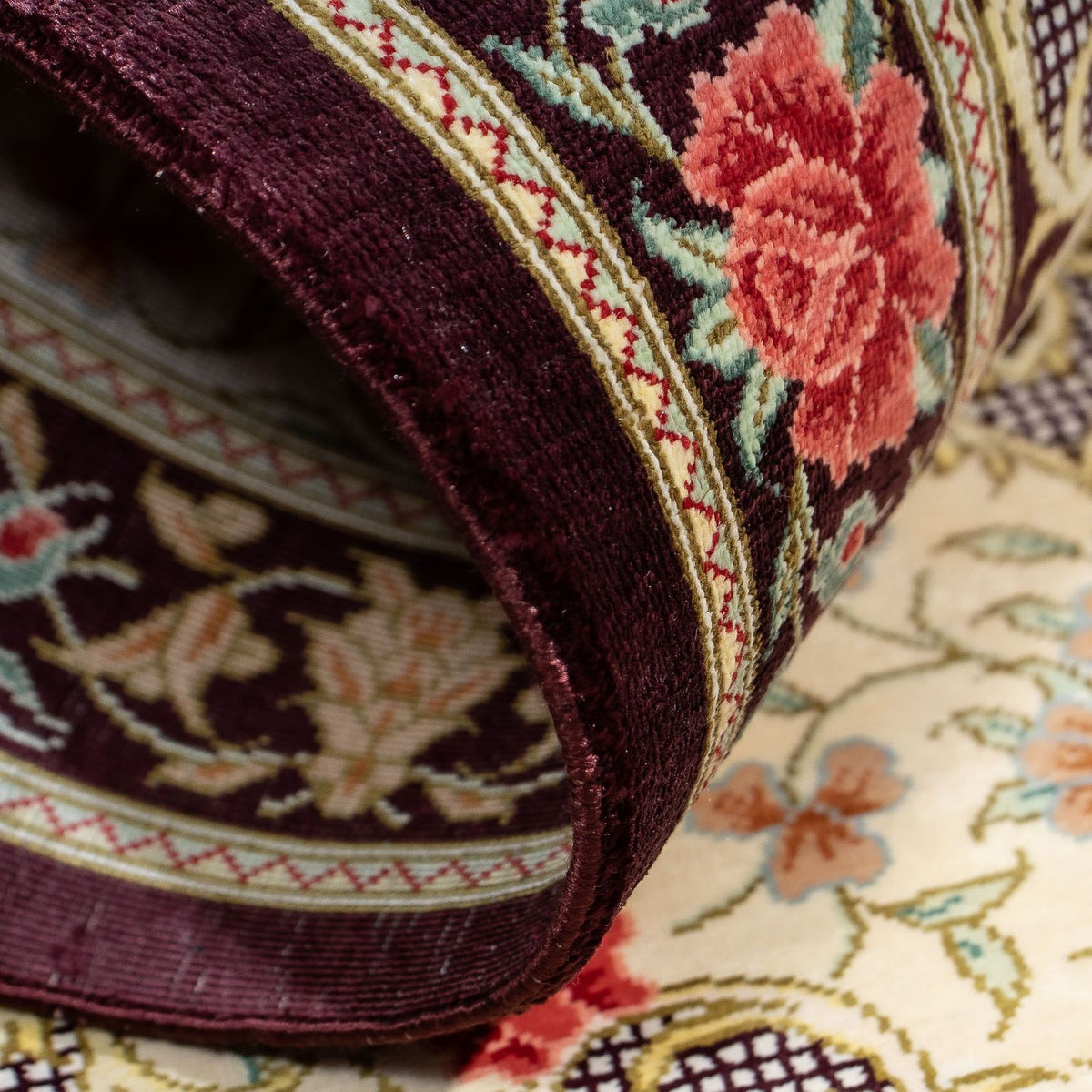 Perserteppich - Ghom 93 x 60 cm - beige