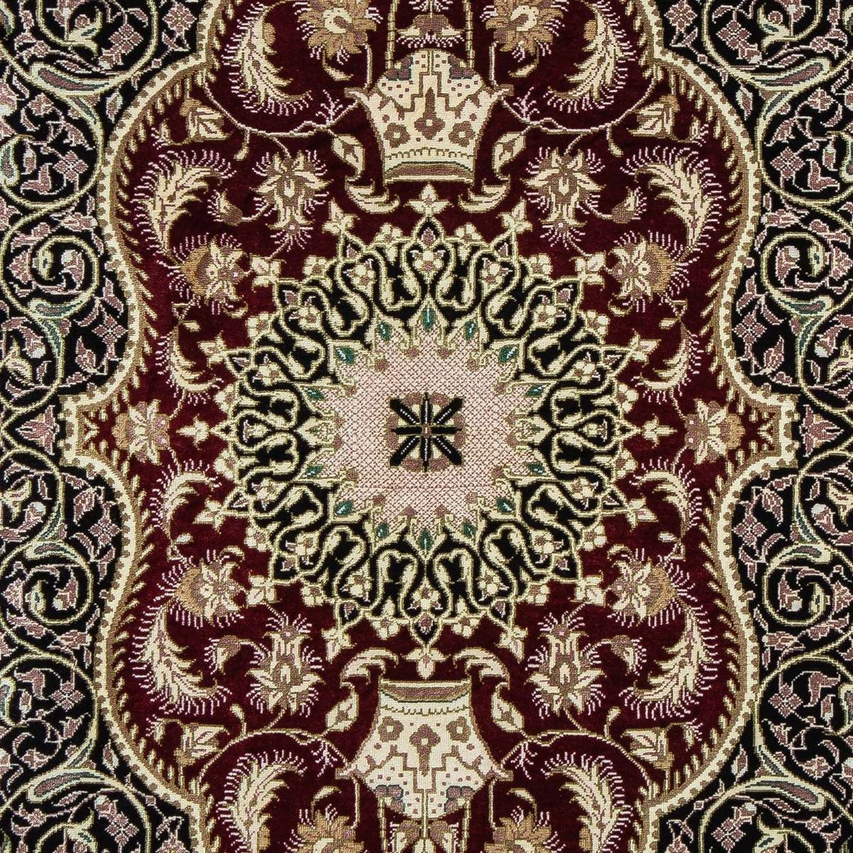 Perserteppich - Ghom 94 x 58 cm - dunkelblau