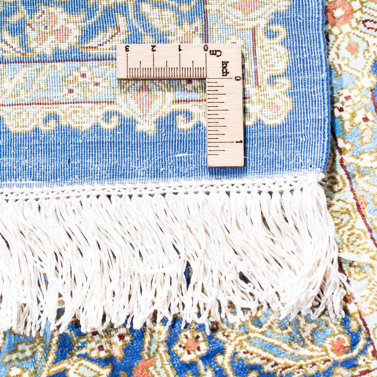Perserteppich - Ghom 117 x 78 cm - blau
