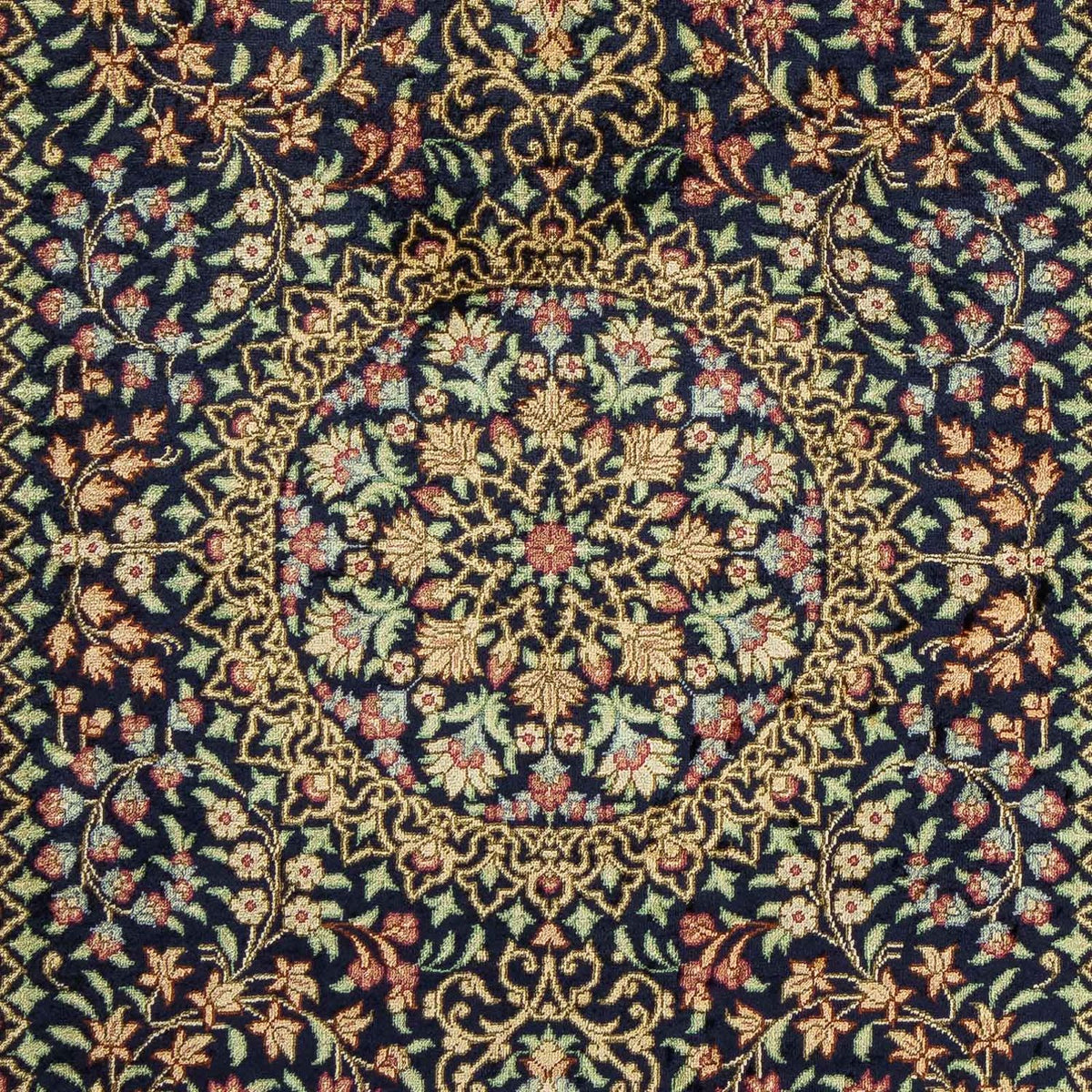 Perserteppich - Ghom 91 x 61 cm - dunkelblau