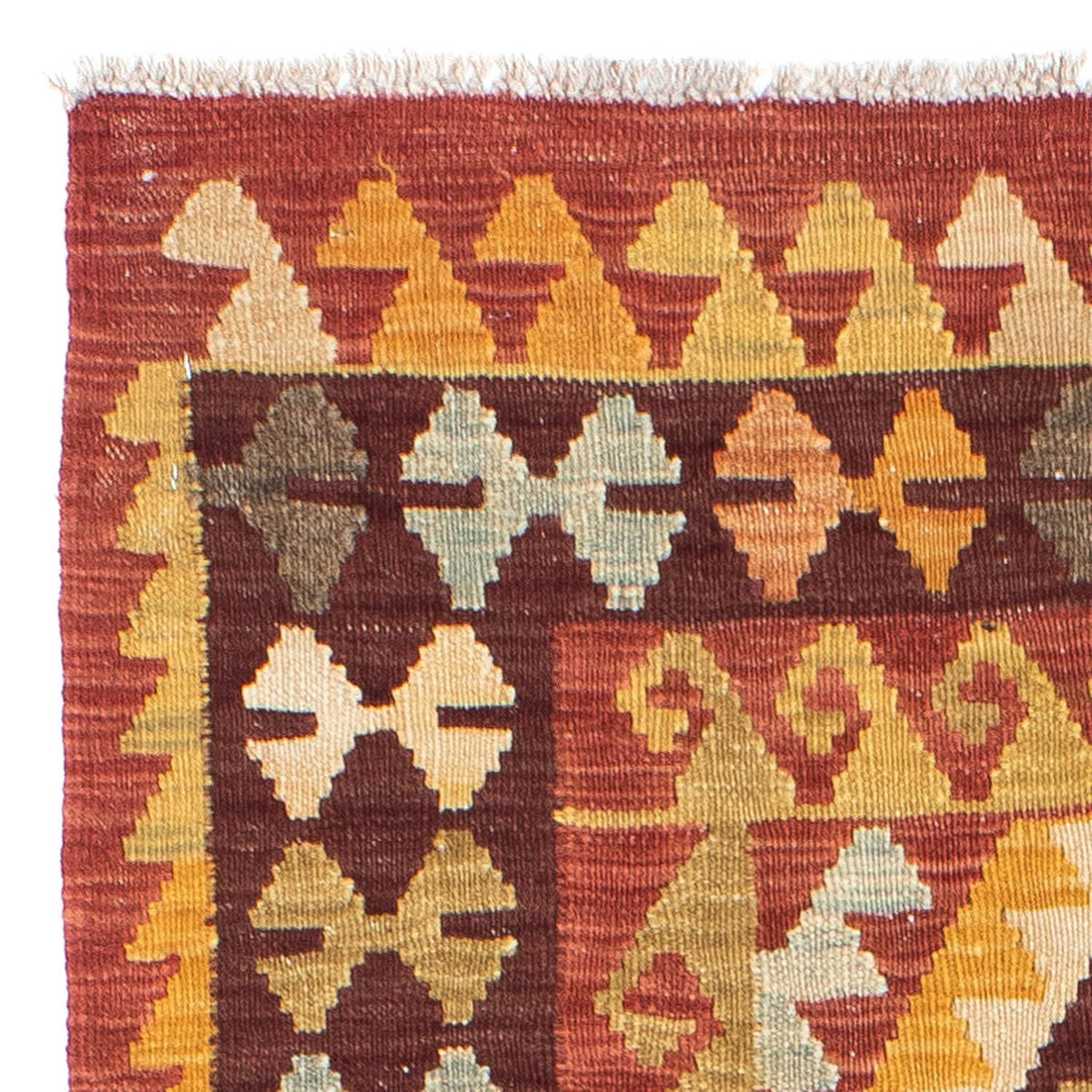 Kelim Teppich - Oriental 204 x 77 cm - rot