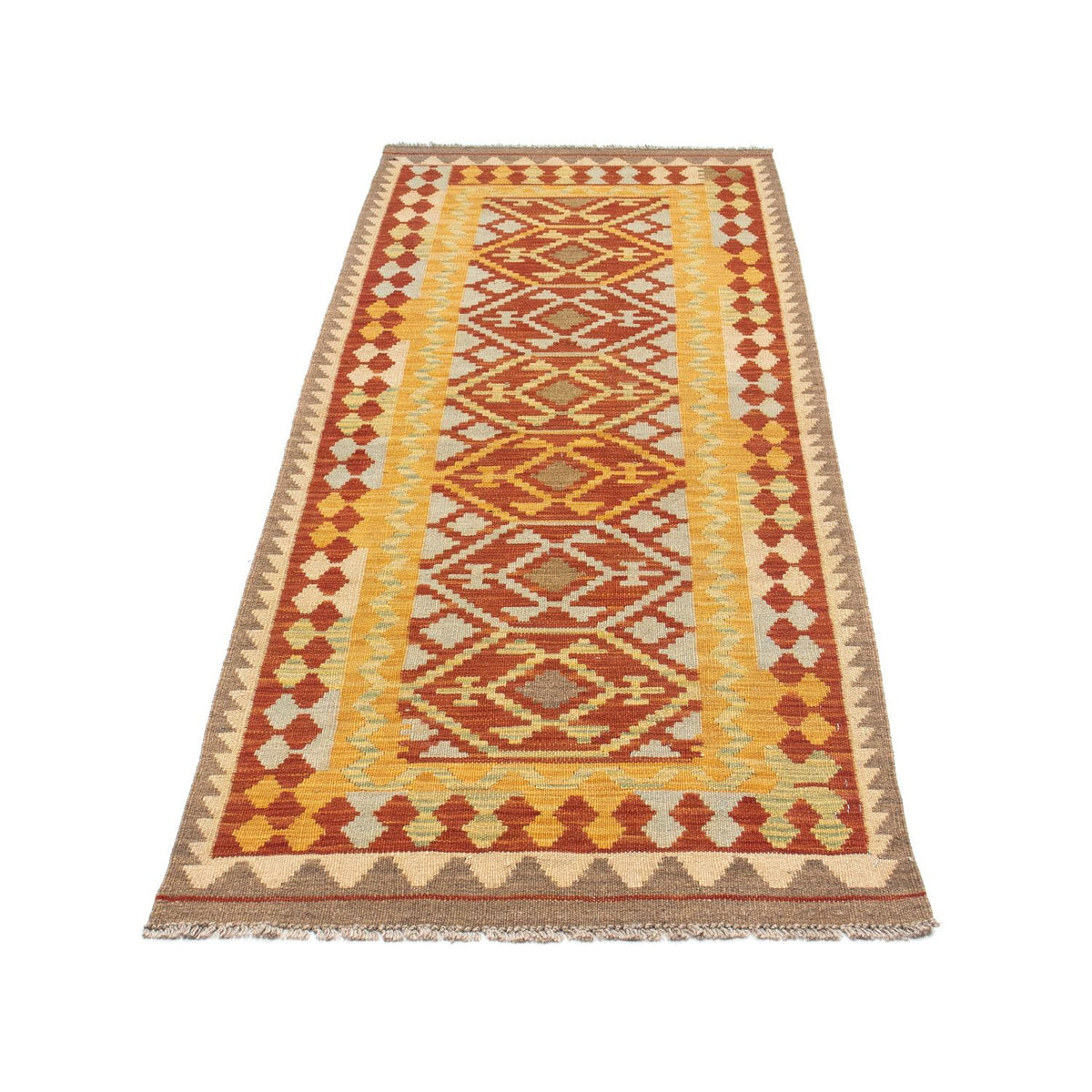 Kelim Teppich - Oriental 195 x 73 cm - rot