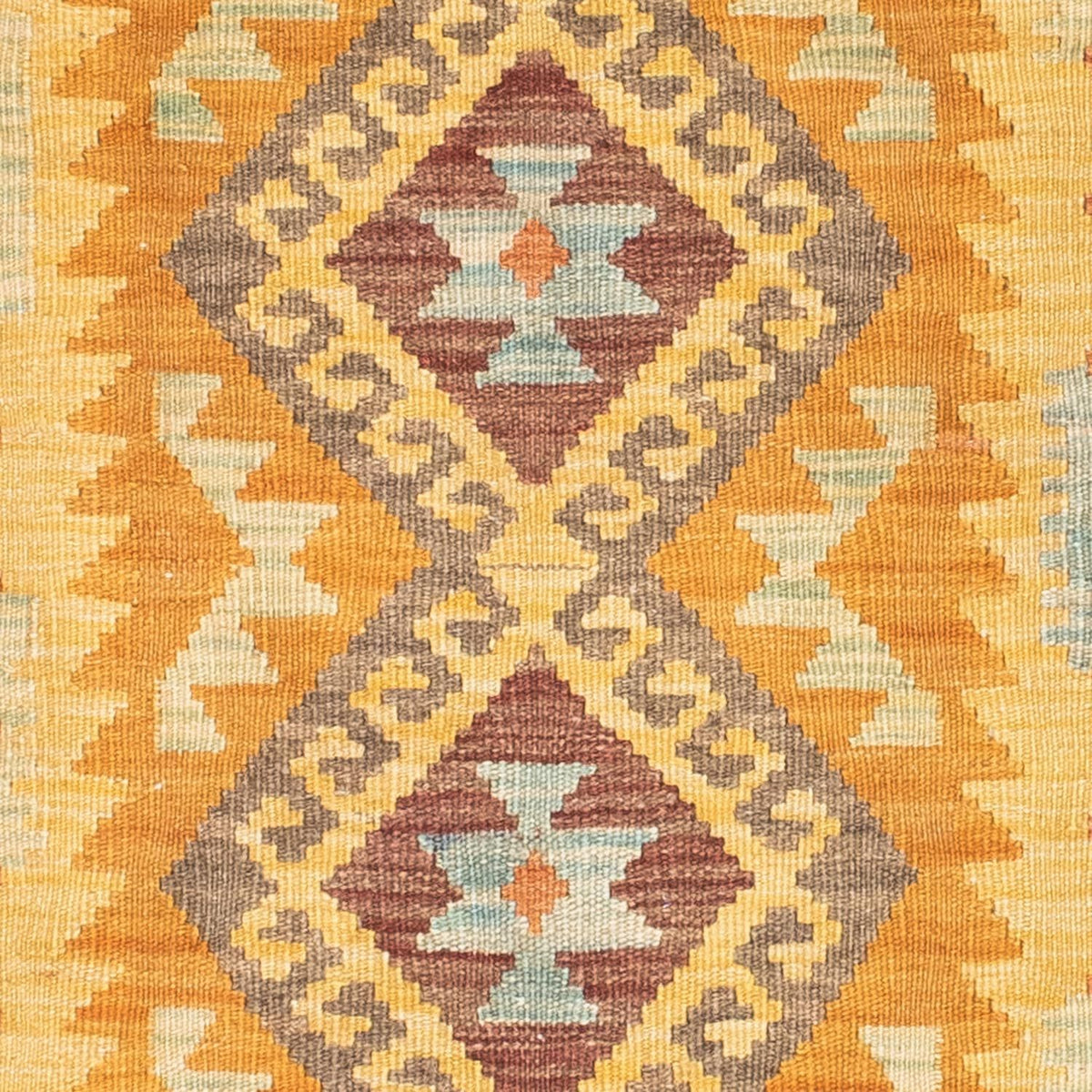 Kelim Teppich - Oriental 209 x 71 cm - gold