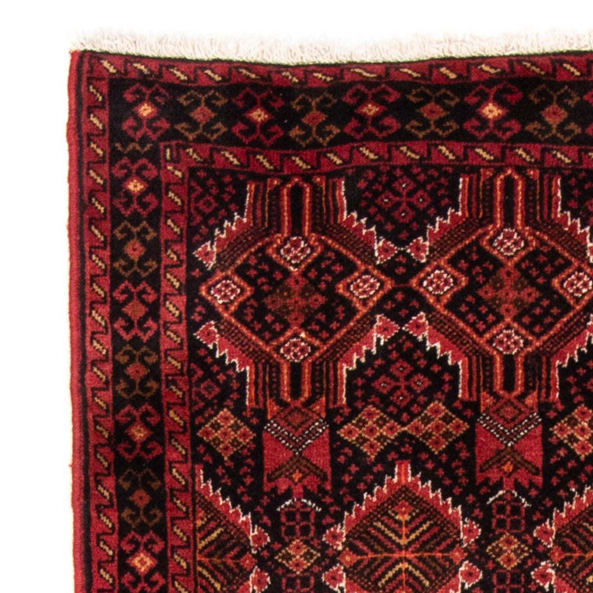 Belutsch Teppich 184 x 96 cm - dunkelrot
