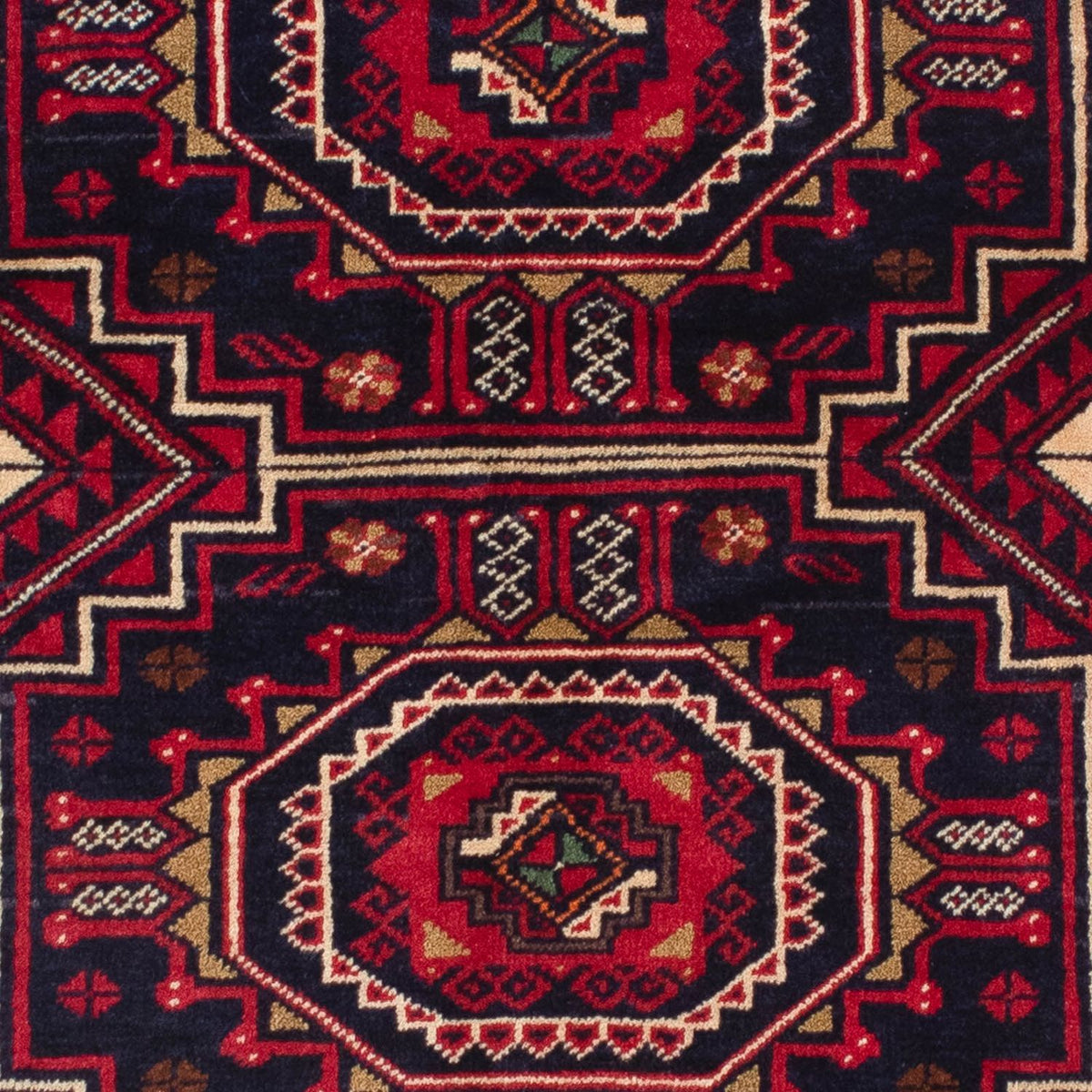 Belutsch Teppich 146 x 84 cm - dunkelrot