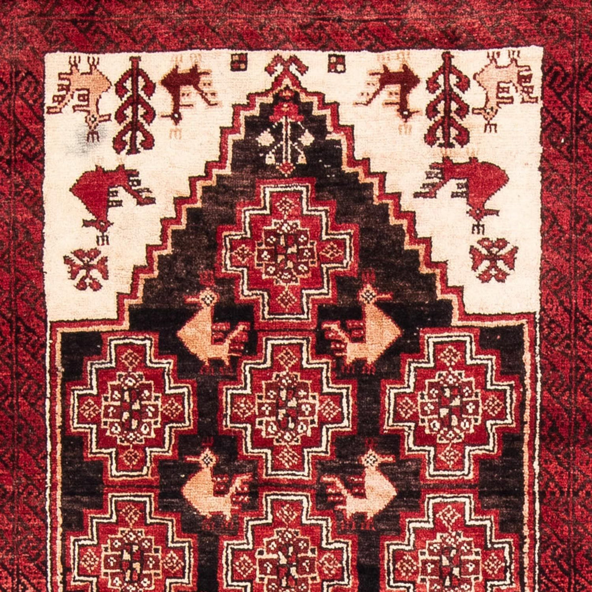 Belutsch Teppich 202 x 100 cm - rot