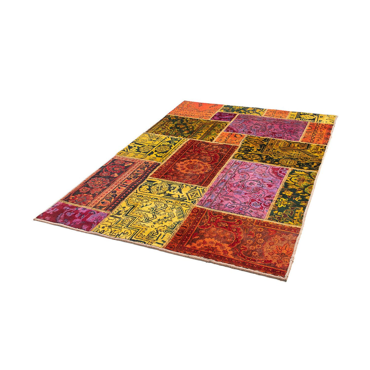 Patchwork Teppich 198 x 137 cm