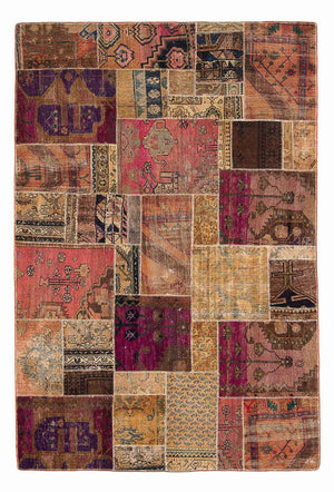 Patchwork Teppich 272 x 181 cm