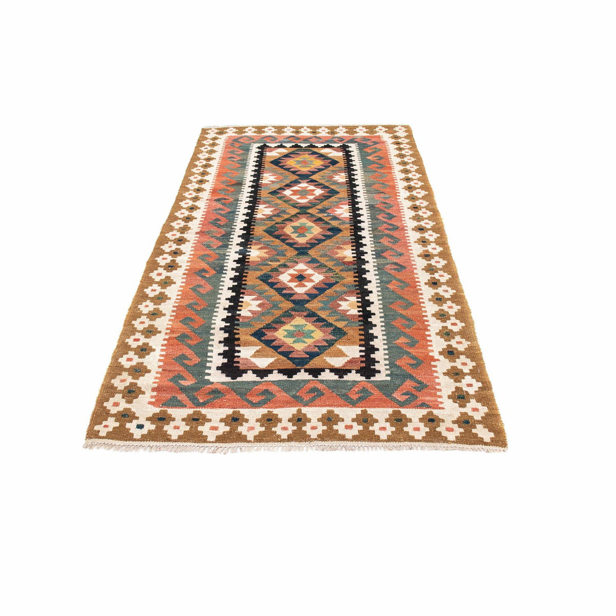 Kelim Teppich - Oriental 200 x 101 cm - hellbraun