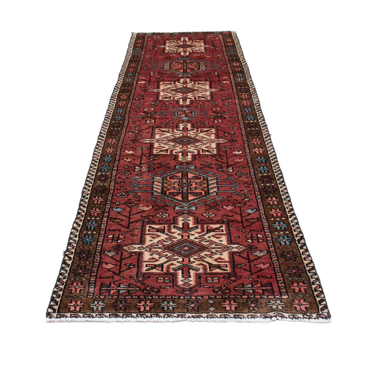 Perserteppich - Nomadic 304 x 85 cm - dunkelrot