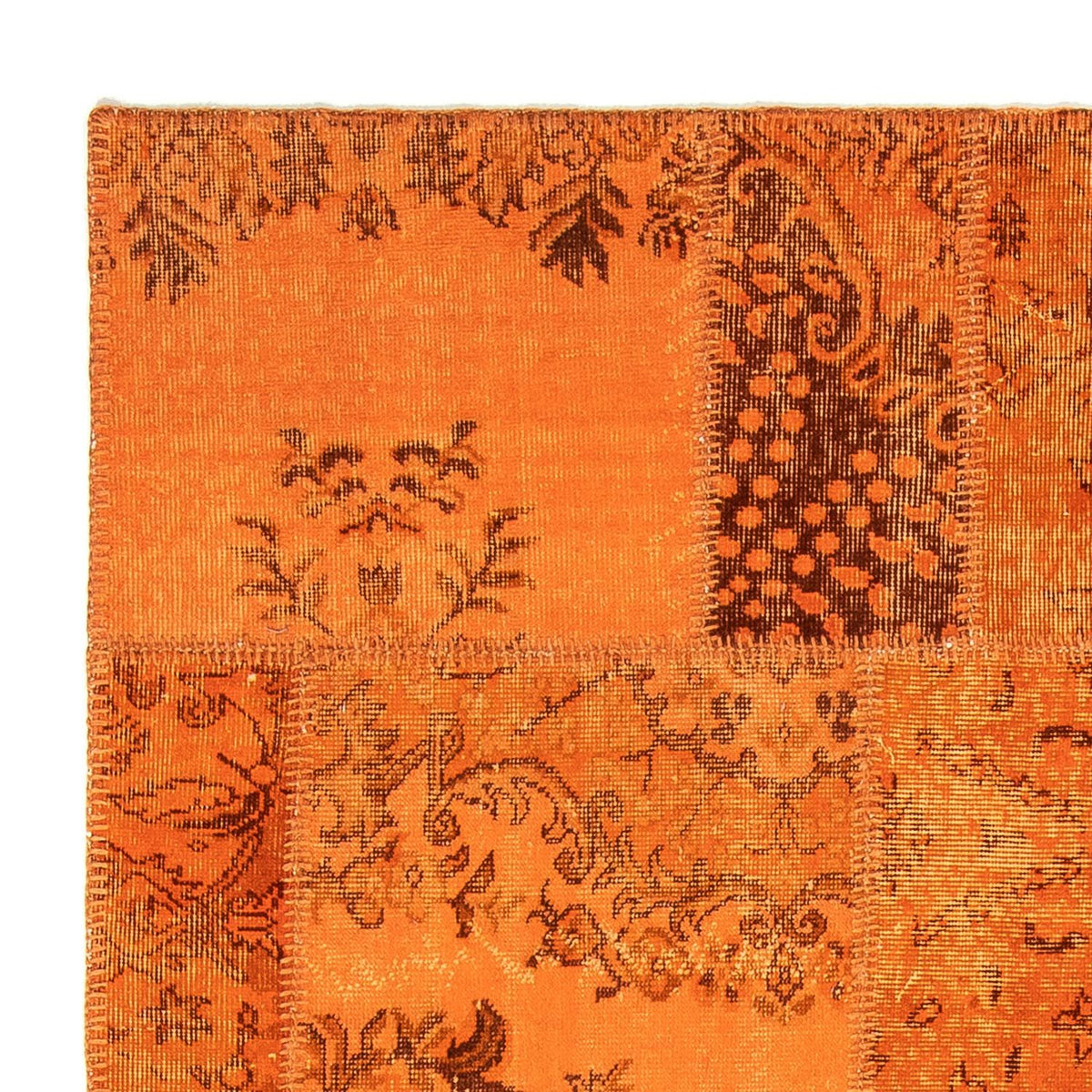 Patchwork Teppich 240 x 170 cm - braun