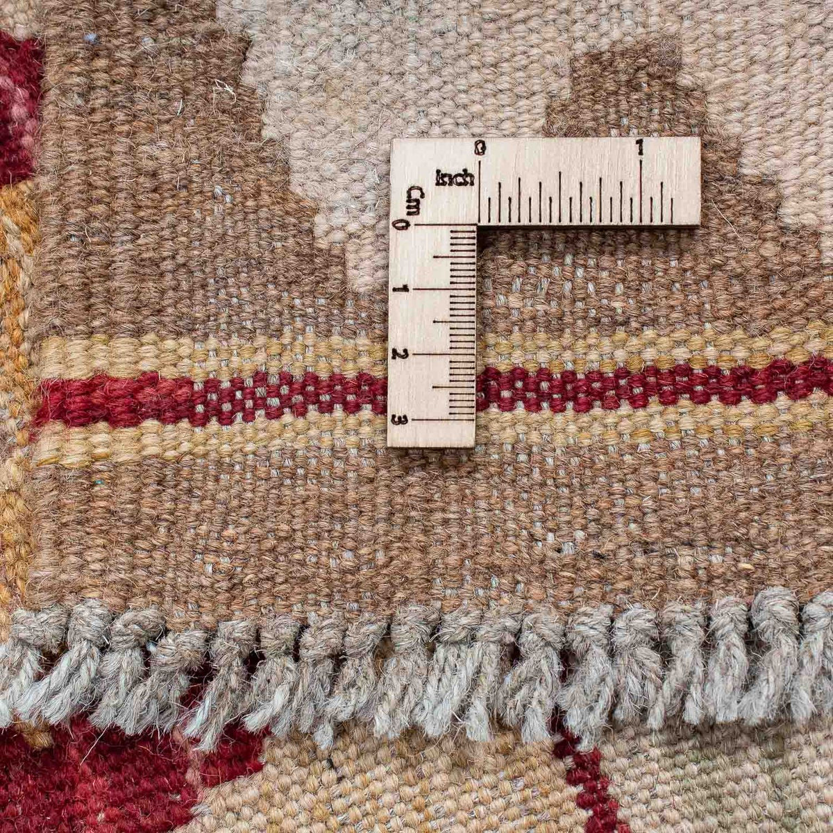 Kelim Teppich - Splash 203 x 68 cm - hellbraun