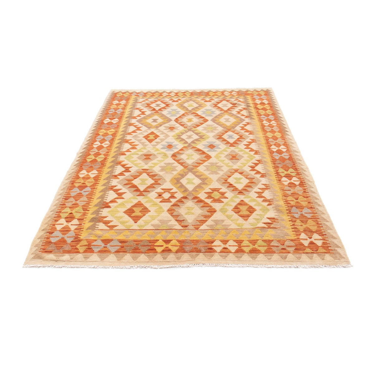 Kelim Teppich - Oriental 218 x 144 cm - beige