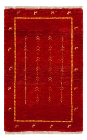 Gabbeh Teppich - Loribaft Perser - 133 x 84 cm - rot