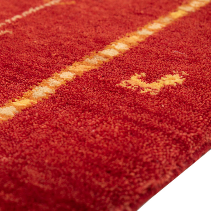 Gabbeh Teppich - Loribaft Perser - 133 x 84 cm - rot