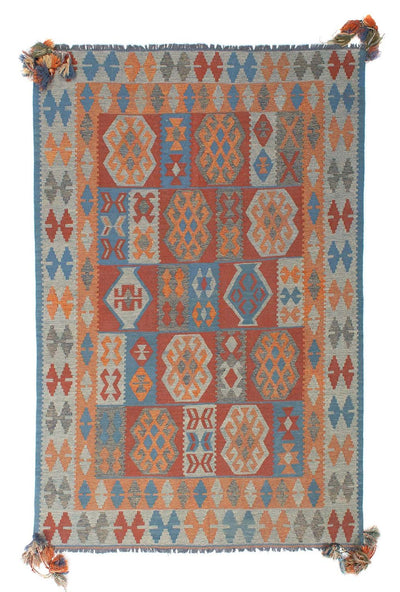 Kelim Modern Teppich 172x252cm - mehrfarbig