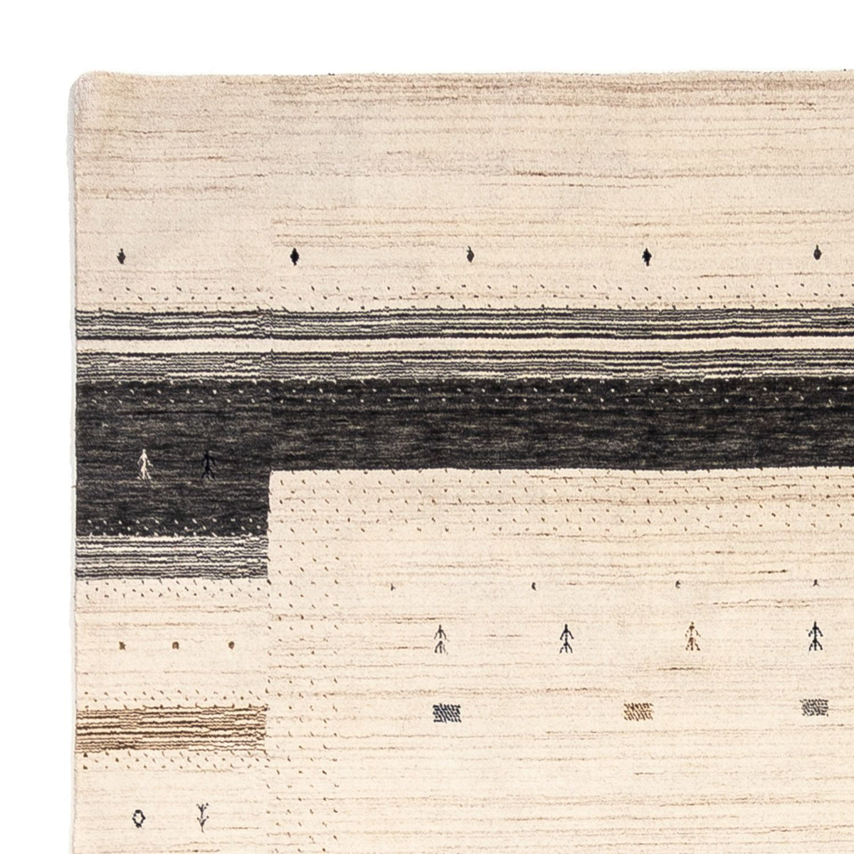 Gabbeh Teppich - Loribaft Indus 304 x 207 cm - beige