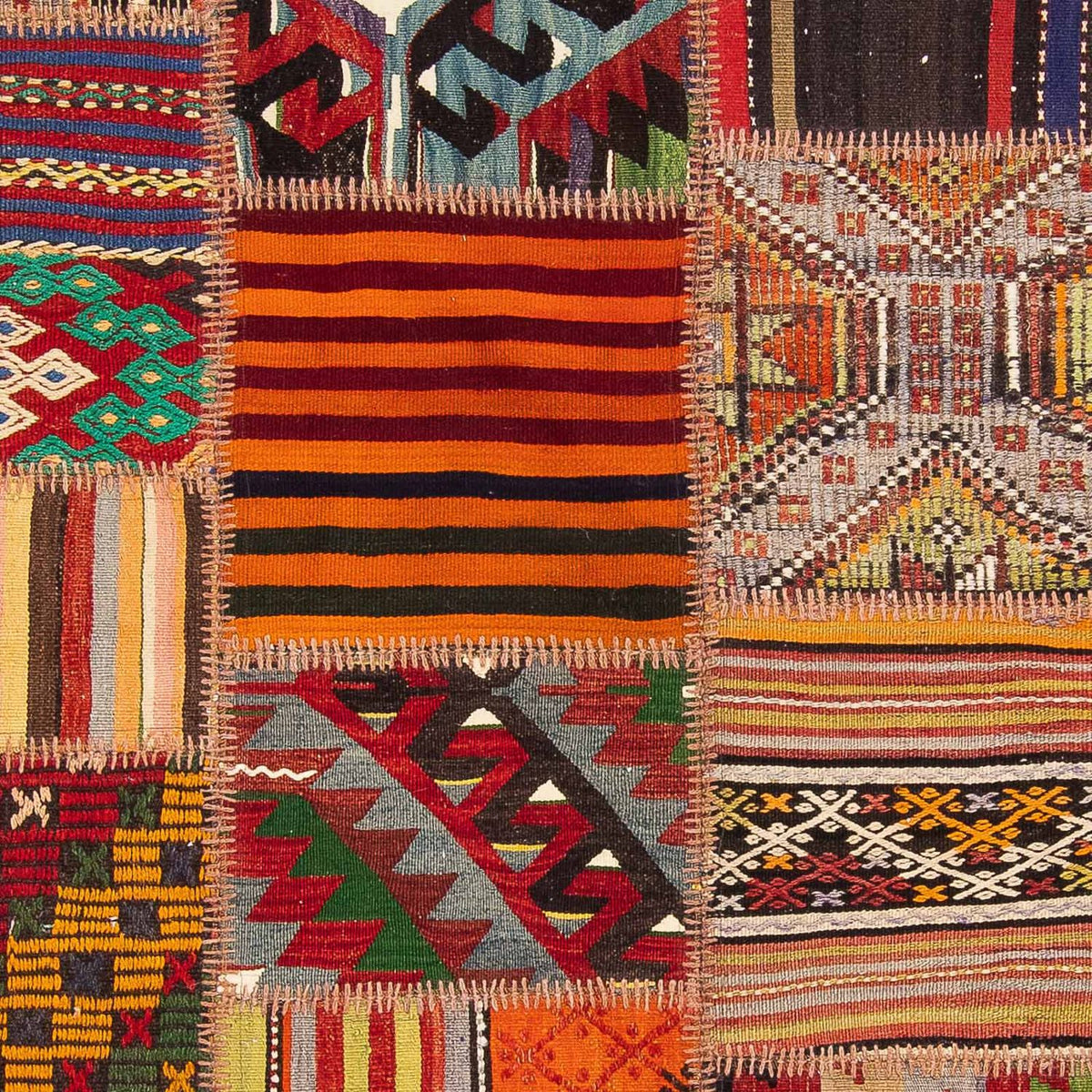 Patchwork Teppich 238 x 168 cm