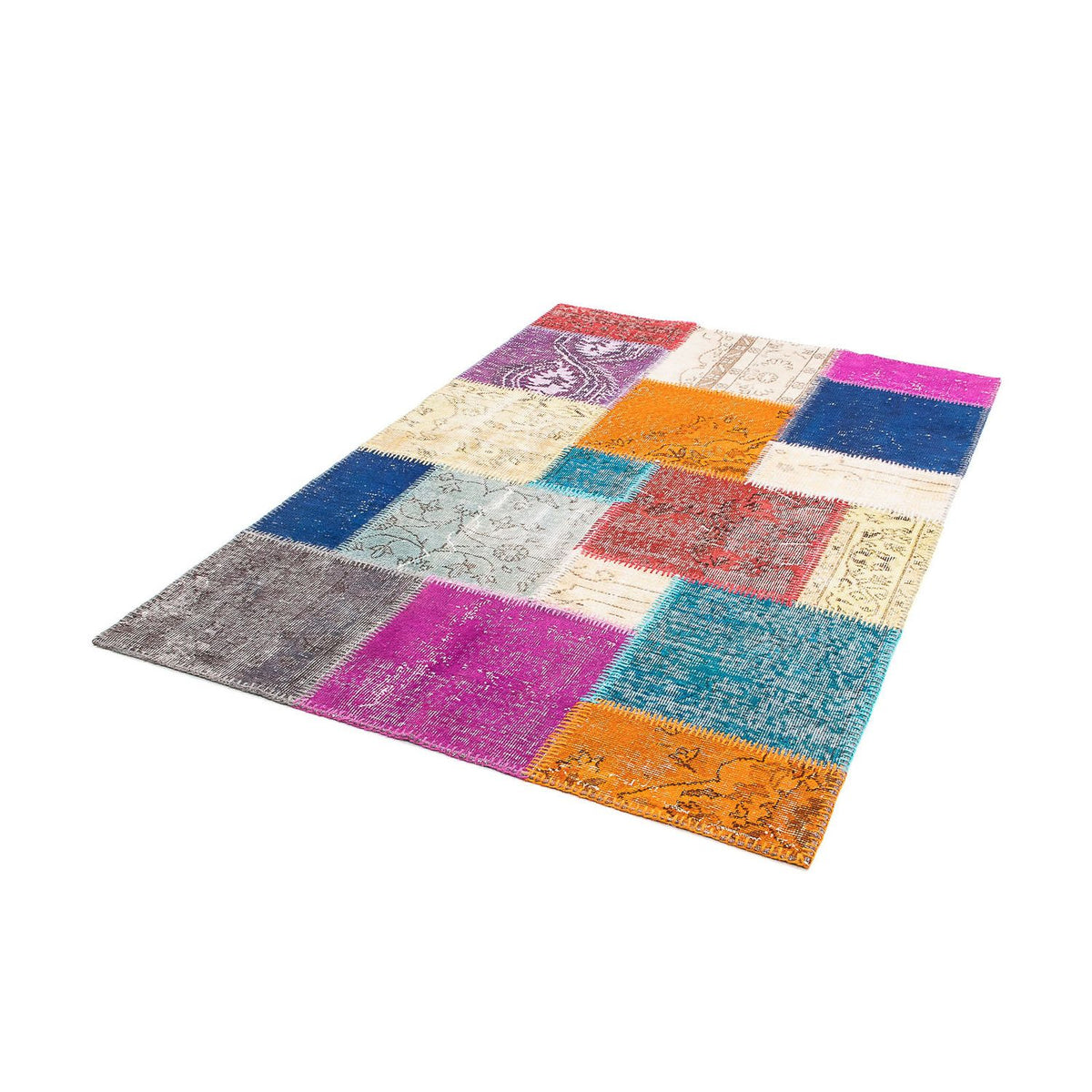 Patchwork Teppich 185 x 123 cm