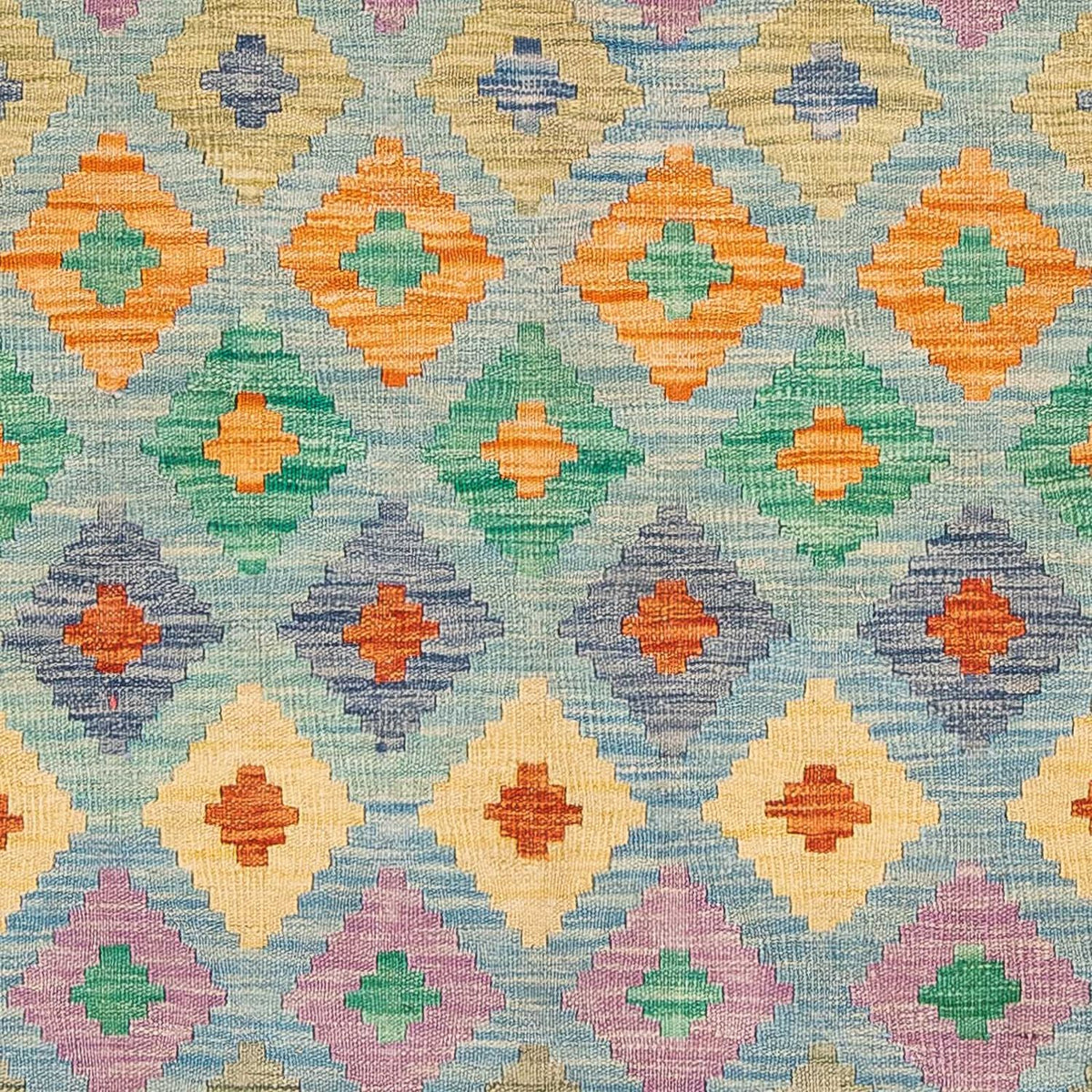 Kelim Teppich - Splash 180 x 136 cm - hellblau