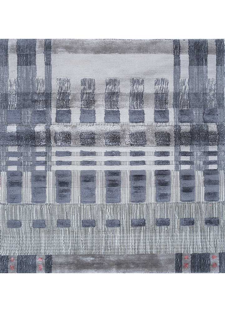Viskose Teppich quadratisch - 90 x 90 cm - mehrfarbig