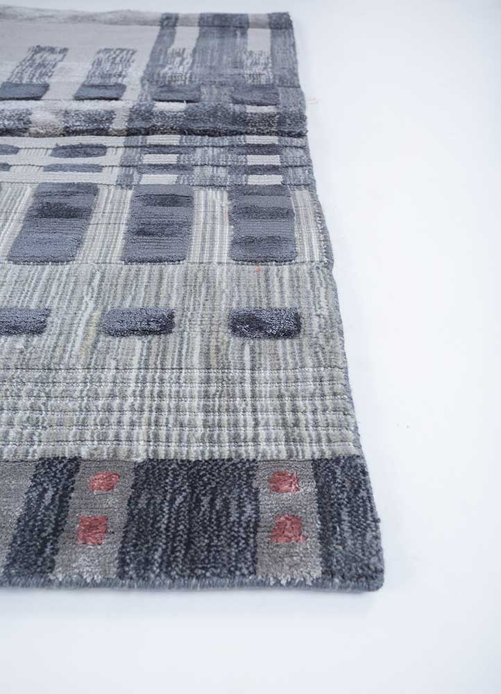 Viskose Teppich quadratisch - 90 x 90 cm - mehrfarbig