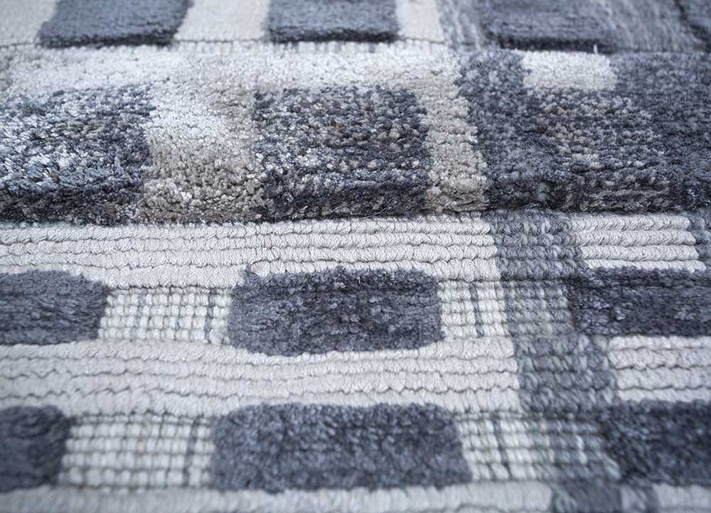 Viskose Teppich quadratisch - 90 x 90 cm - mehrfarbig