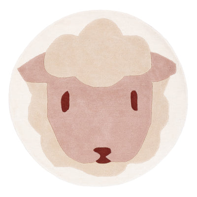 Kinderteppich Schaf rund