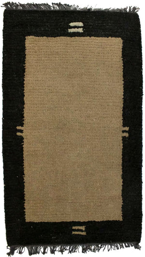 Nepal Teppich 140 x 70 cm - hellbraun