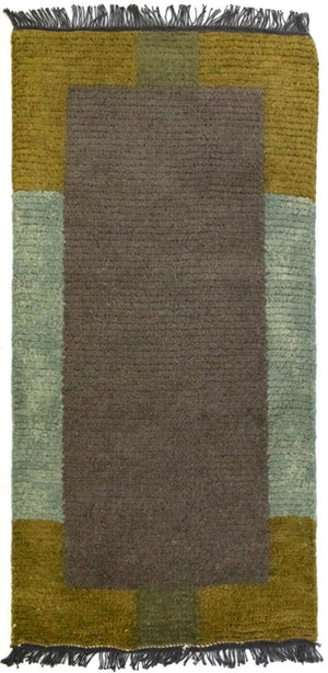 Nepal Teppich 140 x 70 cm - grau