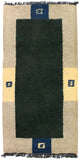 Nepal Teppich 140 x 70 cm - grün