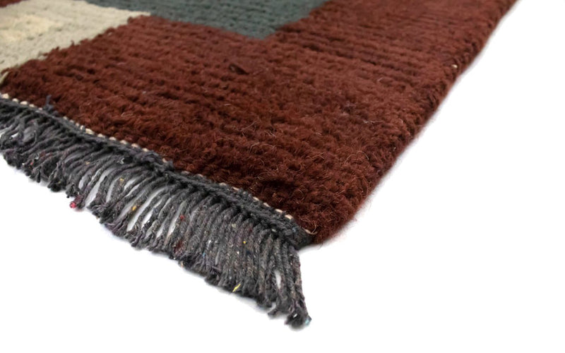 Nepal Teppich 140 x 70 cm - grün