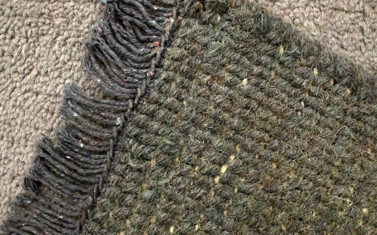 Nepal Teppich 140 x 70 cm - grau