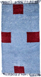 Nepal Teppich 140 x 70 cm - hellblau