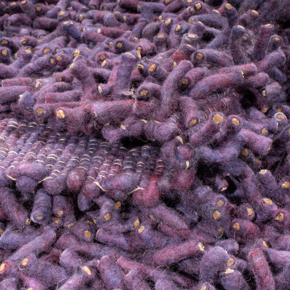 Hochflor Teppich - 240 x 170 cm - lila