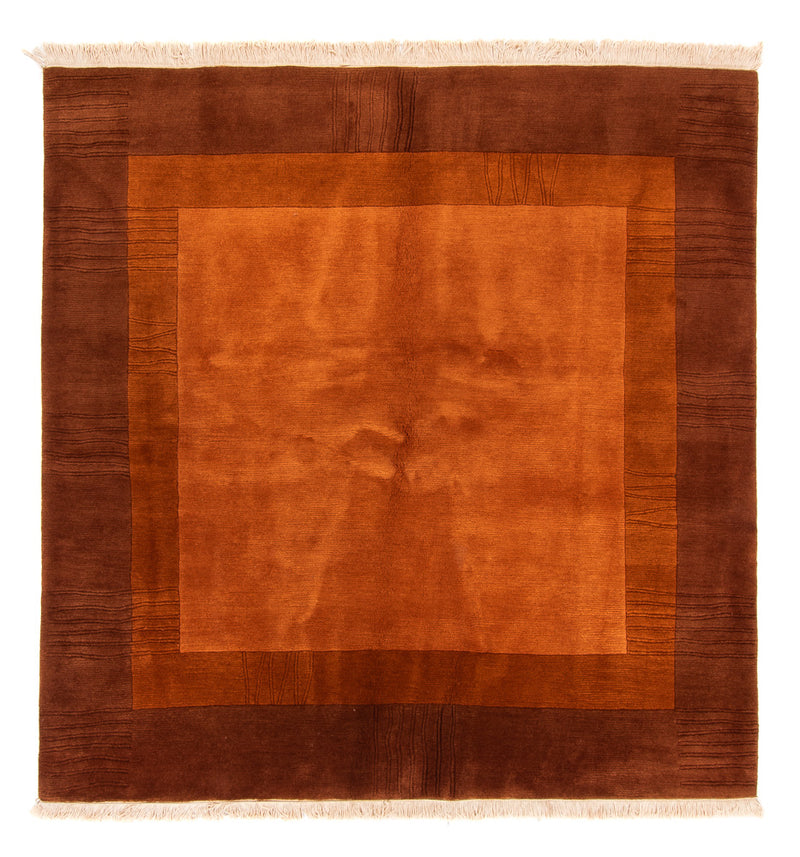 Nepal Teppich - Royal quadratisch  - 205 x 203 cm - braun
