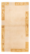 Nepal Teppich 90x160cm - Wollteppich - Rechteckig / Beige / 90 x 160 cm Rechteckig