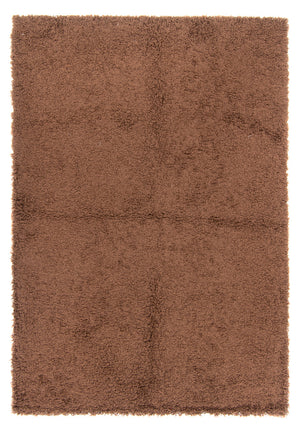 Hochflor Teppich - 190 x 133 cm - braun