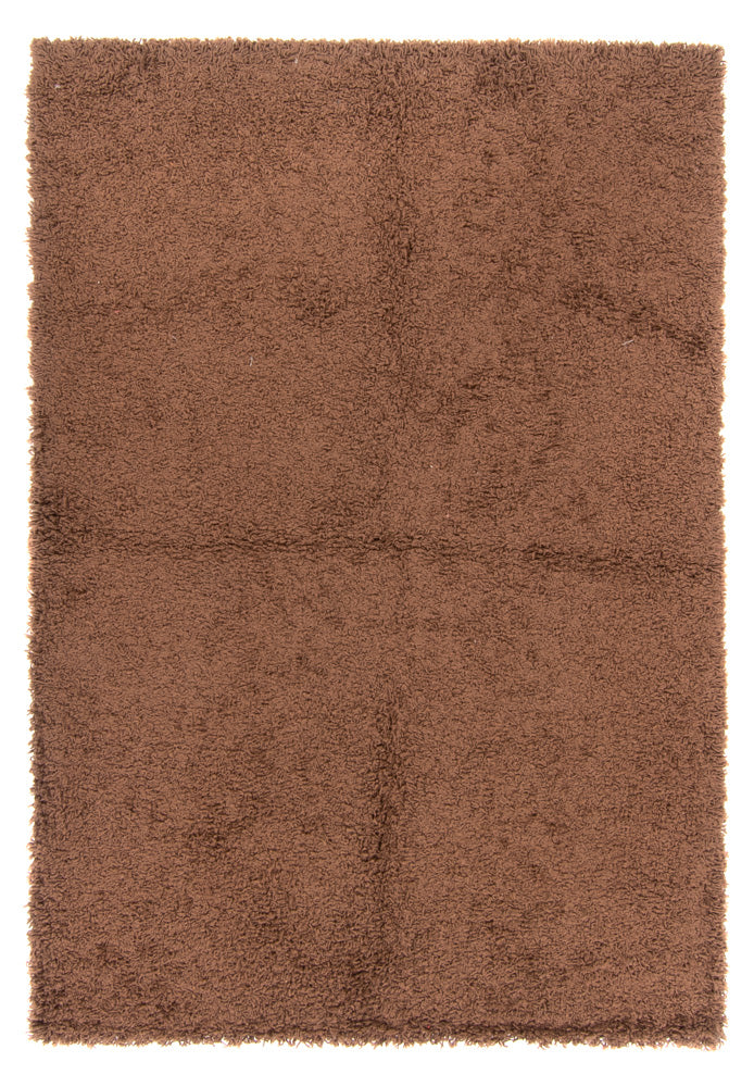 Hochflor Teppich - 190 x 133 cm - braun