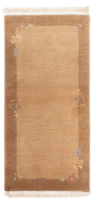 Nepal Teppich - Royal - 143 x 71 cm - hellbraun