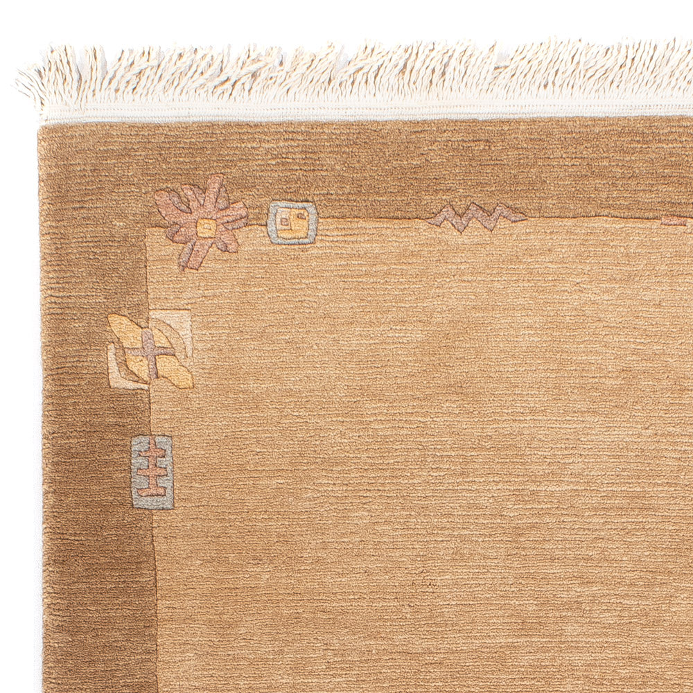 Nepal Teppich - Royal - 143 x 71 cm - hellbraun