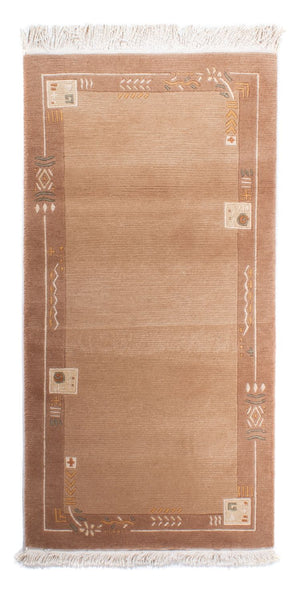 Nepal Teppich - Royal - 144 x 73 cm - hellbraun