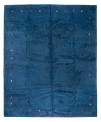 Gabbeh Teppich - Indus - 395 x 309 cm - blau