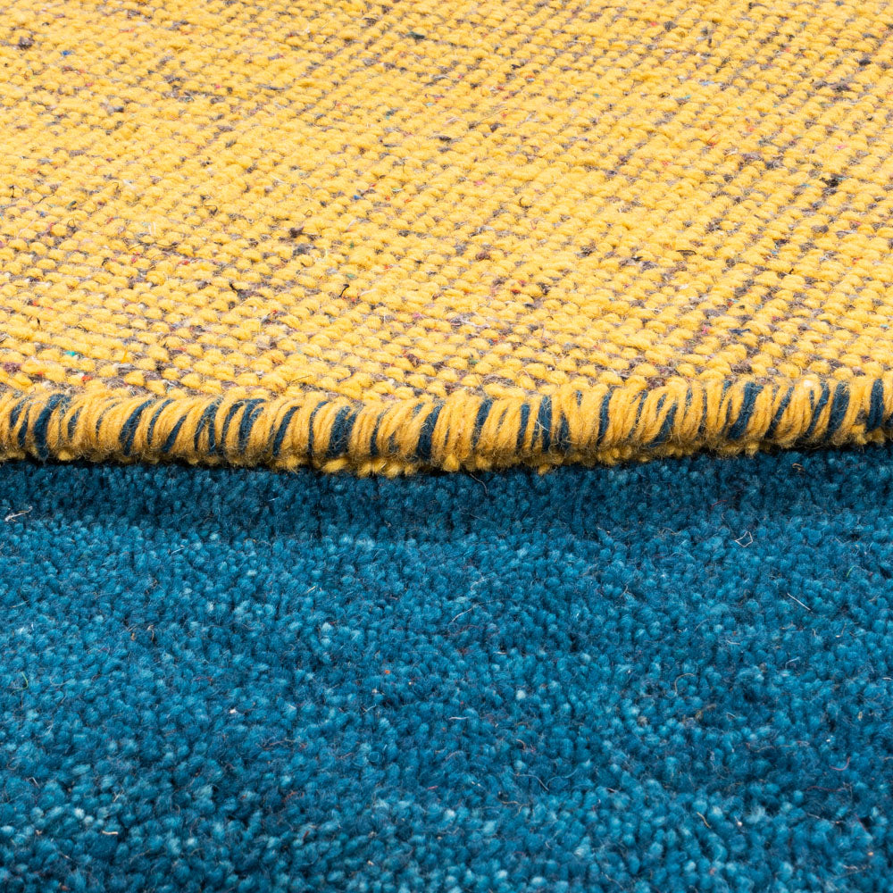 Gabbeh Teppich - Indus rund  - 195 x 195 cm - blau