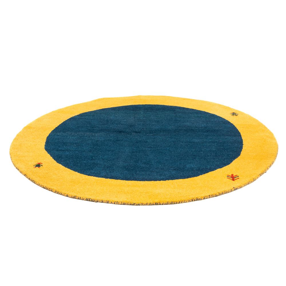Gabbeh Teppich - Indus rund  - 195 x 195 cm - blau