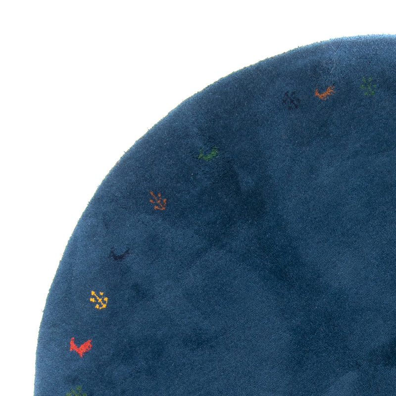 Gabbeh Teppich - Indus rund  - 199 x 199 cm - blau