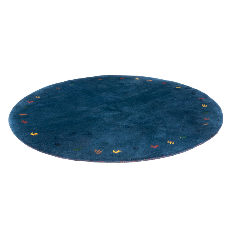 Gabbeh Teppich - Indus rund  - 199 x 199 cm - blau