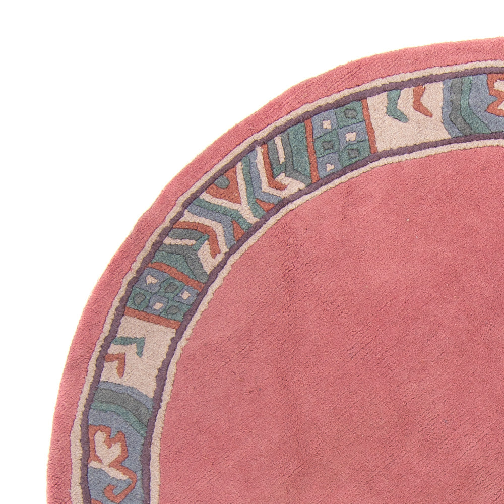 Nepal Teppich rund  - 197 x 197 cm - fuchsia